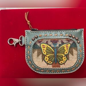 Butterfly Embroidered Leather Bag